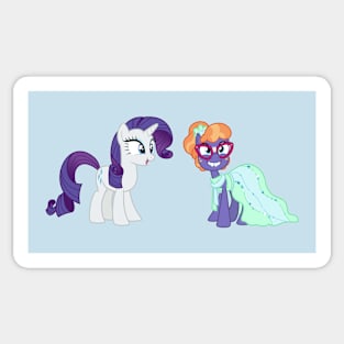 Rarity puts Frazzle Rock in a dress 2 Sticker